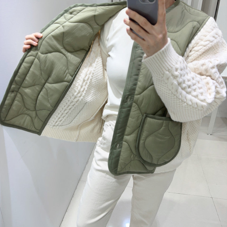 Contrast Patchwork Coat For Women